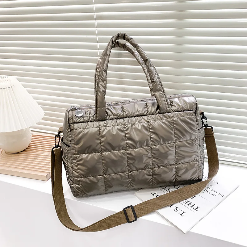 Luxury Quilted Bags - Winter Space Cotton Handbags Tote Quilted
