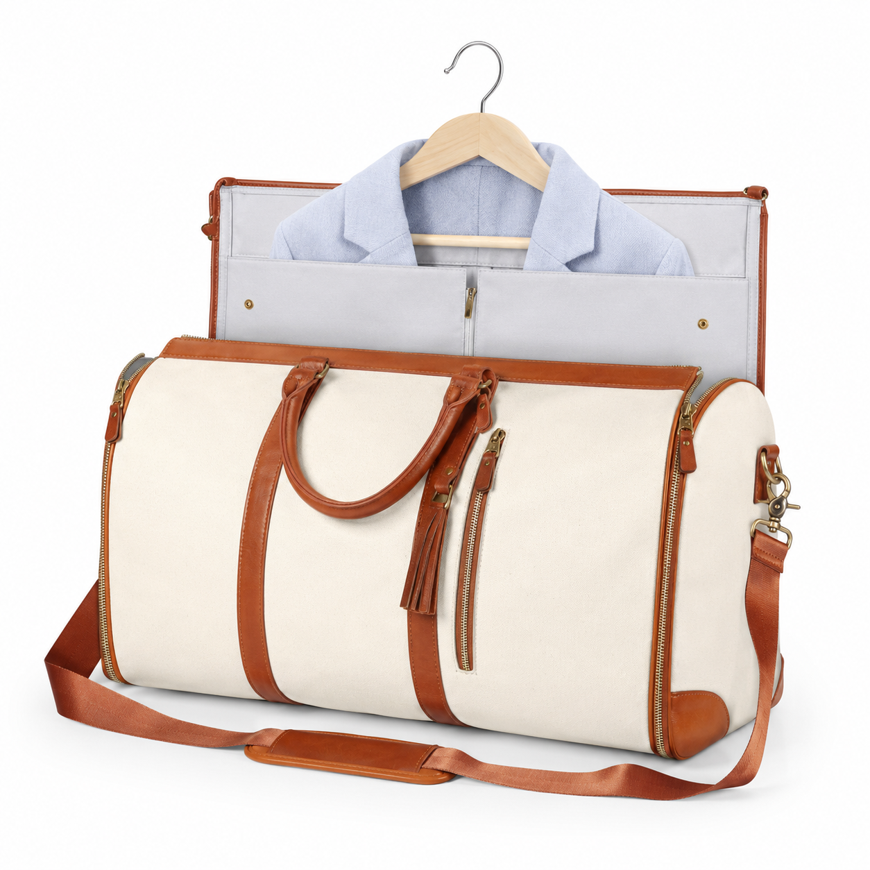 Weekender Bag Duffle - 2 in 1 Convertible Garment Duffel