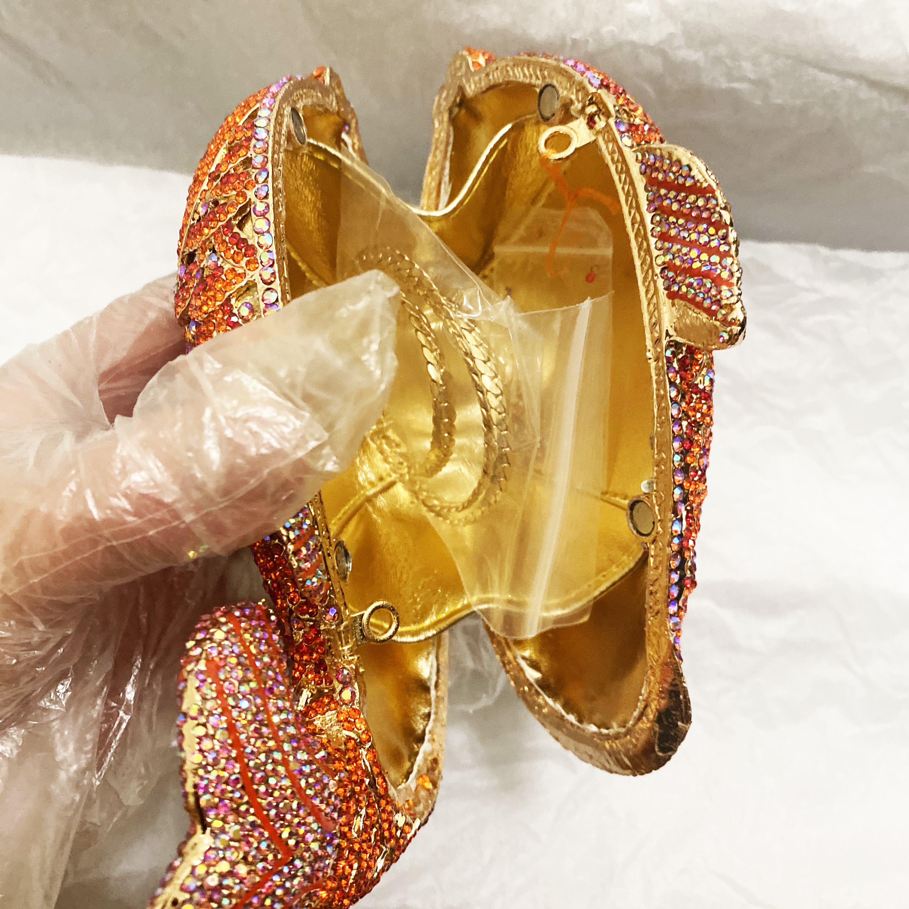 Red/Orange Fish Crystal Mini E - Luxury Bags Mini avis et prix