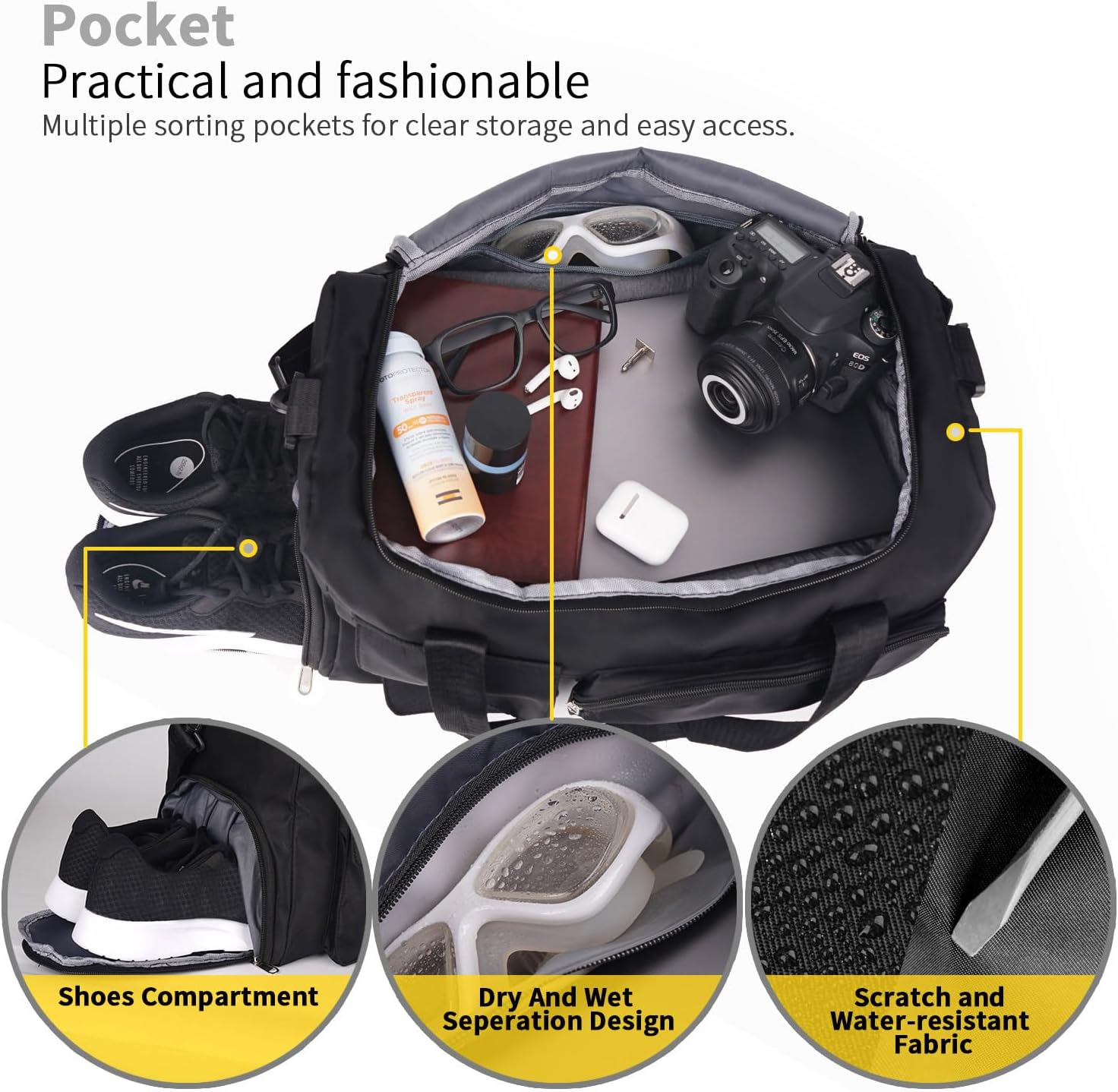 FIORETTO Women's Gym Duffle Ba - Weekender Bag Duffle avis et prix