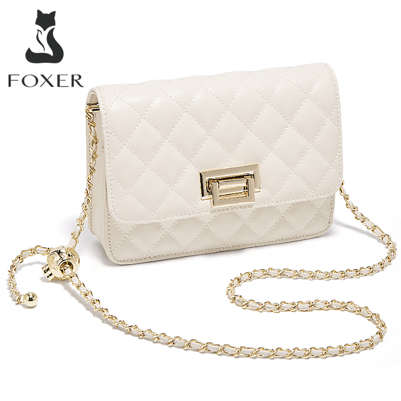FOXER 2026 Women White Quilted - Luxury Quilted Bags avis et prix
