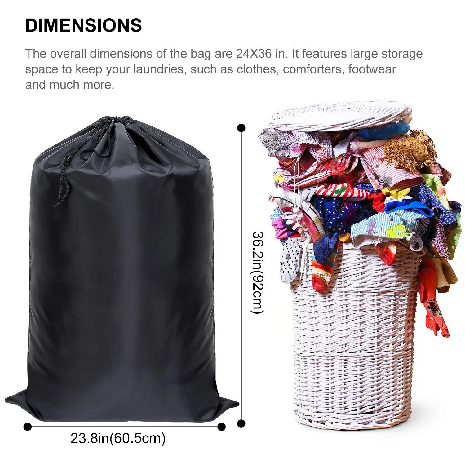 Black Oversized Polyester Wate - Weekender Bag Duffle avis et prix