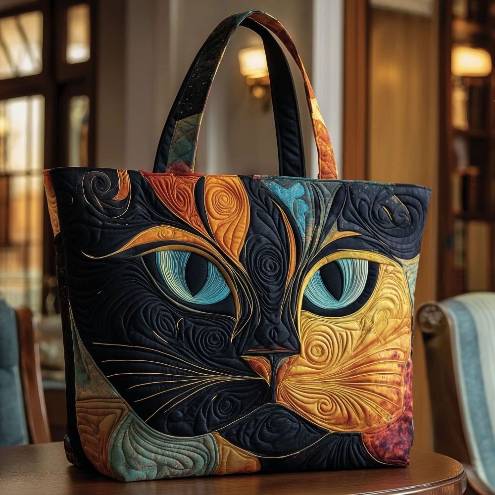 New Cat Pattern Quilted Tote B - Luxury Quilted Bags avis et prix