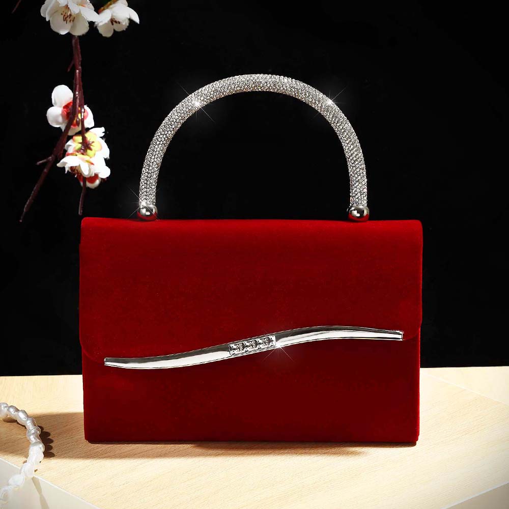 New wine red velvet diamond-en - Luxury Bags Mini avis et prix