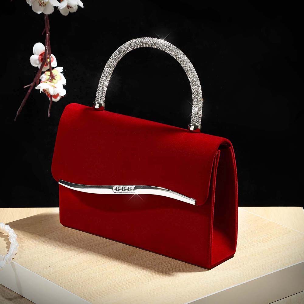 New wine red velvet diamond-en - Luxury Bags Mini avis et prix