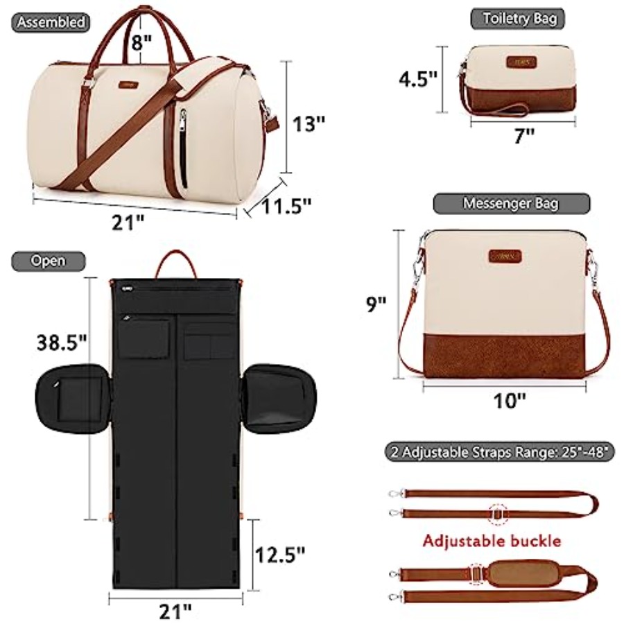 Convertible 2-in-1 Garment Bag - Weekender Bag Duffle avis et prix
