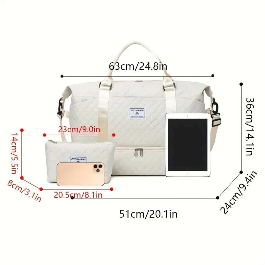 2pcs Set Large Capacity Travel - Weekender Bag Duffle avis et prix