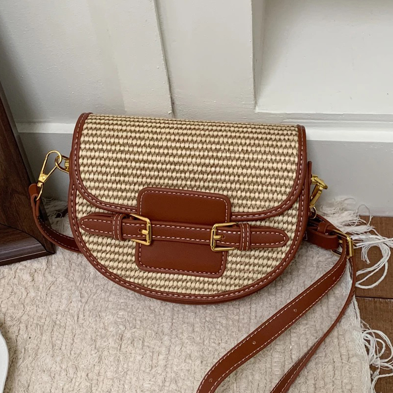 England Style Mini Straw Saddl - Luxury Bags Mini avis et prix