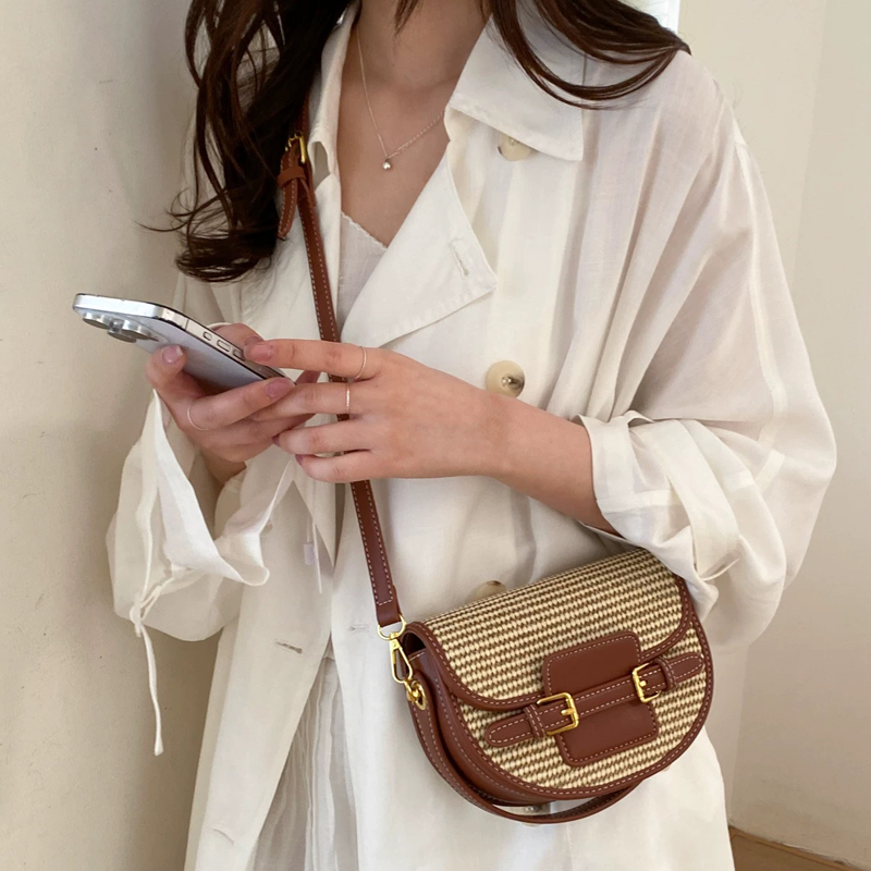 England Style Mini Straw Saddl - Luxury Bags Mini avis et prix
